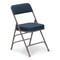 Atlas Commercial Products Triple-Braced Fabric Padded Metal Folding Chair, 2" Cushion, Navy/Gray MFC22NVYFP-2 - alternate 7